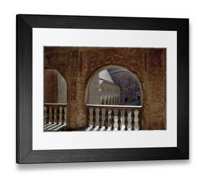Framed Print : Corvins Castle (Corvinesti or Hunedorestilor) view into the courtyard Europe Framed Print : Corvins Castle (Corvinesti or Hunedorestilor) view into the courtyard Europe