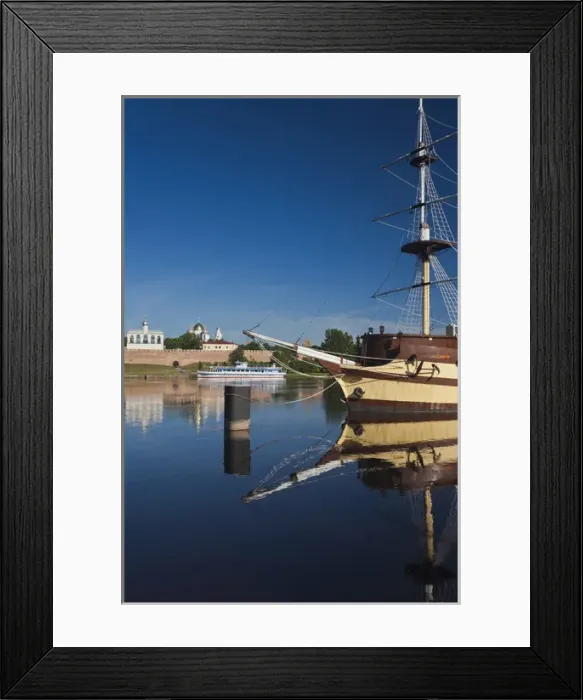 Framed Print : Russia, Novgorod Oblast, Veliky Novgorod, Novgorod Kremlin, view from the Volkhov River Framed Print : Russia, Novgorod Oblast, Veliky Novgorod, Novgorod Kremlin, view from the Volkhov River