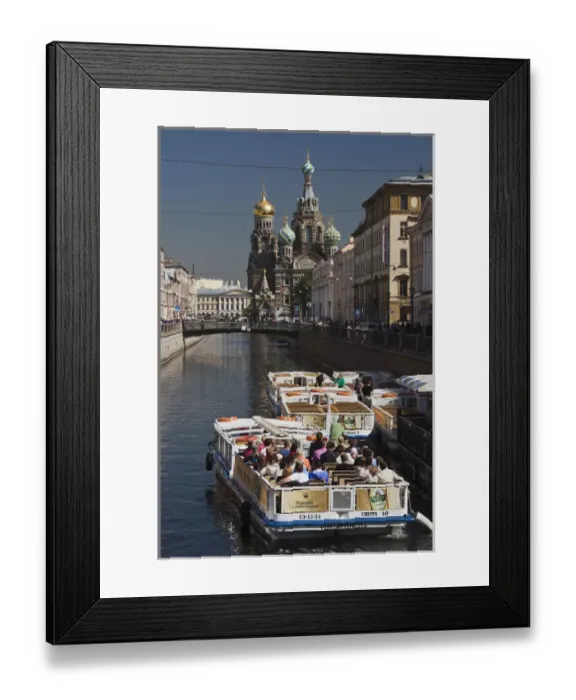 Framed Print : Russia, Saint Petersburg, Center, Church of the Saviour of Spilled Blood on Griboedov Canal