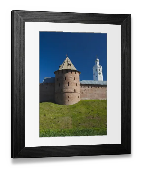 Framed Print : Russia, Novgorod Oblast, Veliky Novgorod, outer walls of the Novgorod Kremlin Framed Print : Russia, Novgorod Oblast, Veliky Novgorod, outer walls of the Novgorod Kremlin
