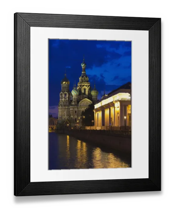 Framed Print : Russia, Saint Petersburg, Center, Church of the Saviour of Spilled Blood on Griboedov Canal