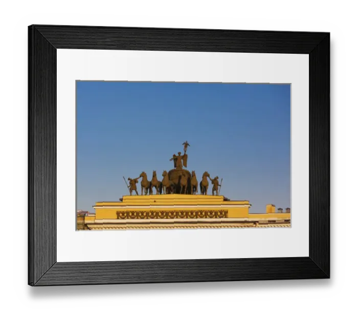 Framed Print : Russia, Saint Petersburg, Center, Dvortsovaya Square, Triumphal Arch detail, sunset Framed Print : Russia, Saint Petersburg, Center, Dvortsovaya Square, Triumphal Arch detail, sunset