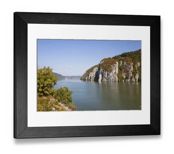 Framed Print : Iron Gate, Portile de Fier, gorge of river danube through the southern carpathian Mountains Framed Print : Iron Gate, Portile de Fier, gorge of river danube through the southern carpathian Mountains