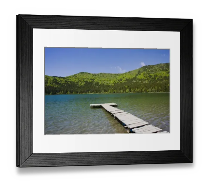 Framed Print : Lacul Sfanta Ana (Anna Lake) close to Baile Tusnad, a crater lake of Ciumatu Mountains