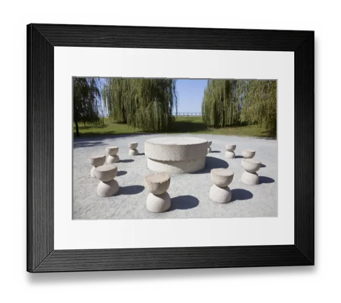 Framed Print : The Table of Silence by Constantin Brancusi, Targu Jiu, 1938 Framed Print : The Table of Silence by Constantin Brancusi, Targu Jiu, 1938