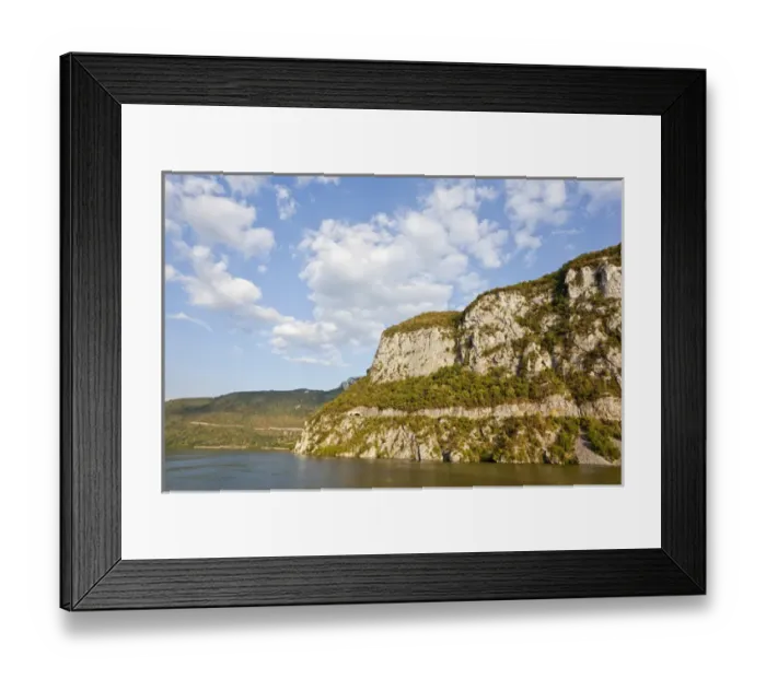 Framed Print : Iron Gate, Portile de Fier, gorge of river danube through the southern carpathian Mountains Framed Print : Iron Gate, Portile de Fier, gorge of river danube through the southern carpathian Mountains