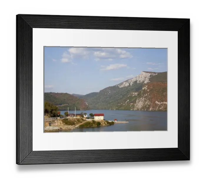 Framed Print : Iron Gate, Portile de Fier, gorge of river danube through the southern carpathian Mountains Framed Print : Iron Gate, Portile de Fier, gorge of river danube through the southern carpathian Mountains