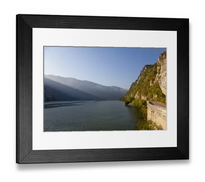 Framed Print : Iron Gate, Portile de Fier, gorge of river danube through the southern carpathian Mountains Framed Print : Iron Gate, Portile de Fier, gorge of river danube through the southern carpathian Mountains