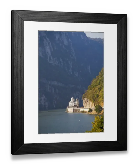Framed Print : Iron Gate, Portile de Fier, gorge of river danube through the southern carpathian Mountains Framed Print : Iron Gate, Portile de Fier, gorge of river danube through the southern carpathian Mountains