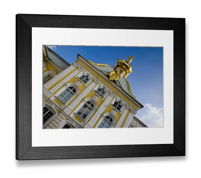 Framed Print : Europe, Russia, St. Petersburg. Portion of Peterhof, a royal palace founded by Tsar Peter the Great Framed Print : Europe, Russia, St. Petersburg. Portion of Peterhof, a royal palace founded by Tsar Peter the Great