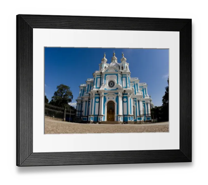 Framed Print : Europe, Russia, St. Petersburg. Smolny Cathedral Framed Print : Europe, Russia, St. Petersburg. Smolny Cathedral