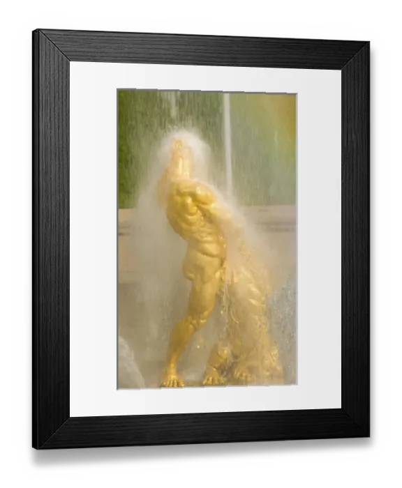 Framed Print : Europe, Russia, St. Petersburg. Samson fountain at Peterhof, a royal palace founded