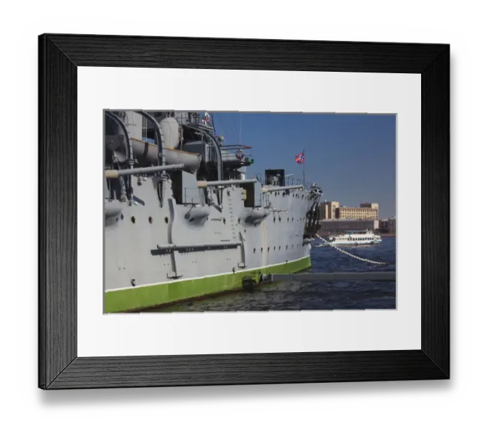 Framed Print : Russia, Saint Petersburg, Petrograd, Cruiser Aurora, fired the first shot of the October Revolution Framed Print : Russia, Saint Petersburg, Petrograd, Cruiser Aurora, fired the first shot of the October Revolution