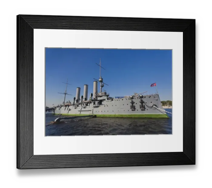 Framed Print : Russia, Saint Petersburg, Petrograd, Cruiser Aurora, fired the first shot of the October Revolution Framed Print : Russia, Saint Petersburg, Petrograd, Cruiser Aurora, fired the first shot of the October Revolution