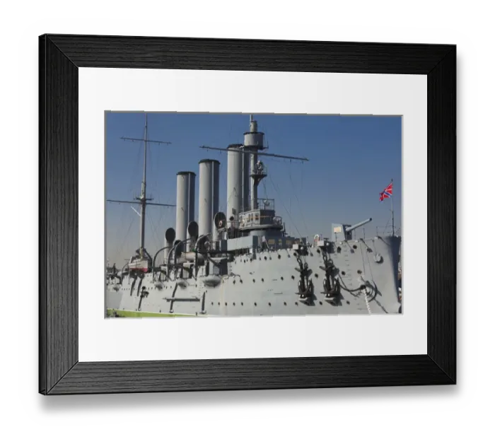 Framed Print : Russia, Saint Petersburg, Petrograd, Cruiser Aurora, fired the first shot of the October Revolution Framed Print : Russia, Saint Petersburg, Petrograd, Cruiser Aurora, fired the first shot of the October Revolution