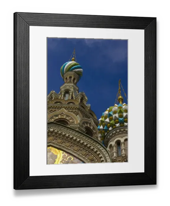 Framed Print : Europe, Russia, St. Petersburg. Two towers of the Church of the Savior on the Spilled Blood