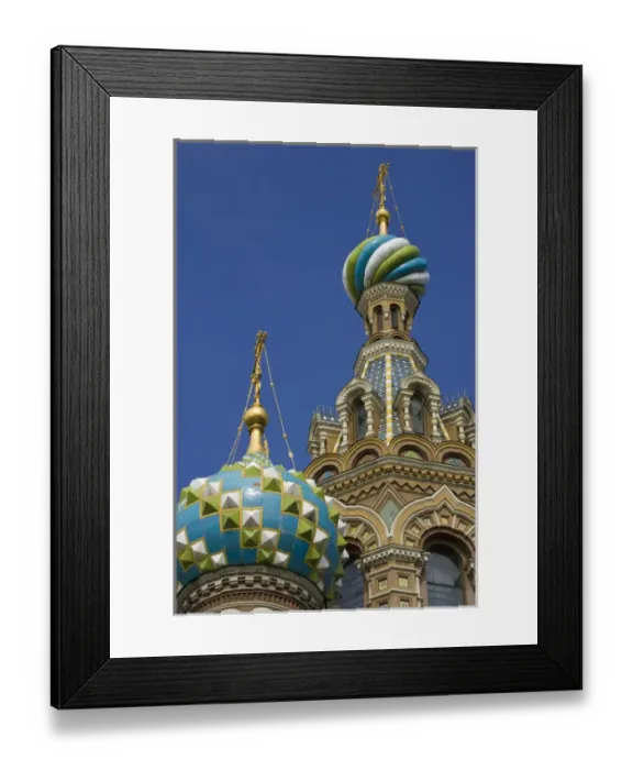 Framed Print : Europe, Russia, St. Petersburg. Two towers of Church of the Savior on the Spilled Blood Framed Print : Europe, Russia, St. Petersburg. Two towers of Church of the Savior on the Spilled Blood