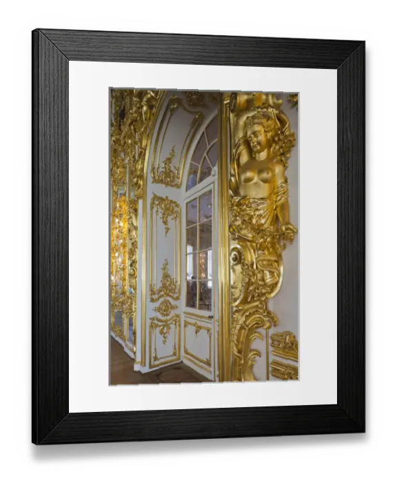 Framed Print : Russia, Saint Petersburg, Pushkin-Tsarskoye Selo, Catherine Palace, detail of Framed Print : Russia, Saint Petersburg, Pushkin-Tsarskoye Selo, Catherine Palace, detail of