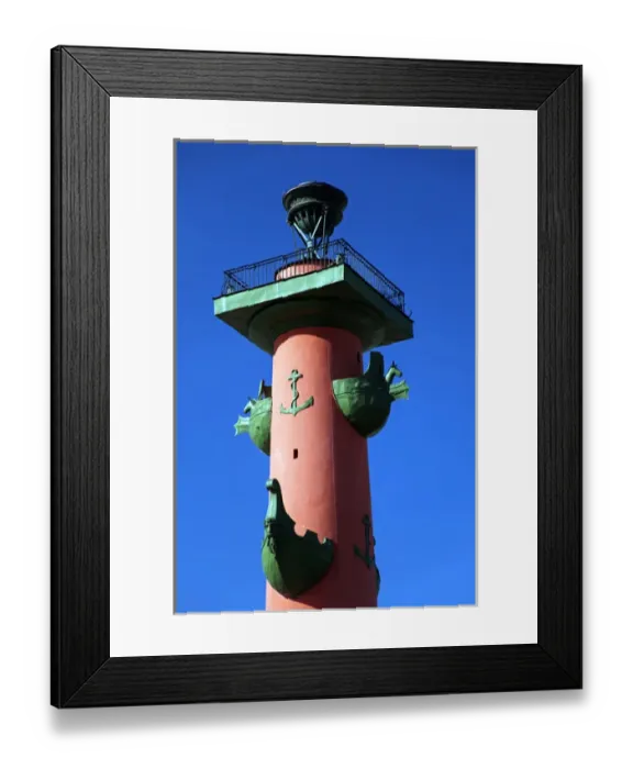 Framed Print : Europe, Russia, St. Petersburg. Red Lighthouse at Spit of Basil Island Framed Print : Europe, Russia, St. Petersburg. Red Lighthouse at Spit of Basil Island