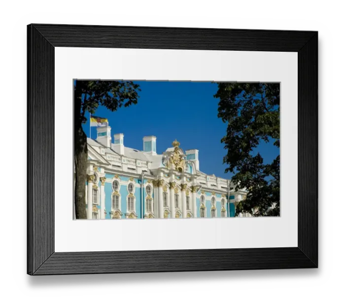 Framed Print : Europe, Russia, Pushkin. Portion of Catherine Palace Framed Print : Europe, Russia, Pushkin. Portion of Catherine Palace