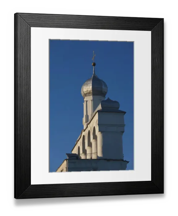 Framed Print : Russia, Novgorod Oblast, Veliky Novgorod, Novgorod Kremlin, Saint Sofia Cathedral bellfry