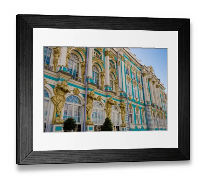 Framed Print : Europe, Russia, Pushkin. Portion of Catherine Palace Framed Print : Europe, Russia, Pushkin. Portion of Catherine Palace
