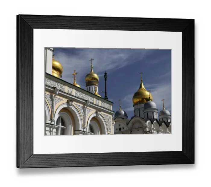 Framed Print : Europe, Russia, Moscow. Cathedral domes of the Kremlin complex Framed Print : Europe, Russia, Moscow. Cathedral domes of the Kremlin complex