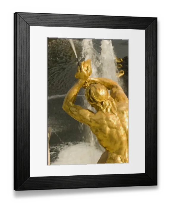 Framed Print : Europe, Russia, St. Petersburg. Samson fountain at Peterhof, a royal palace founded
