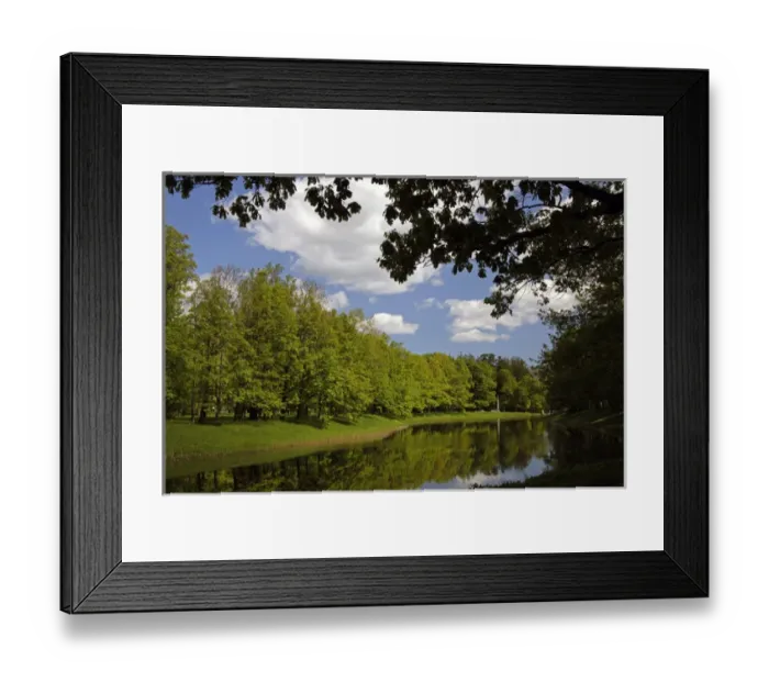 Framed Print : Europe, Russia, Pushkin. Great Cascade Ponds at Catherine Park at Catherine Palace