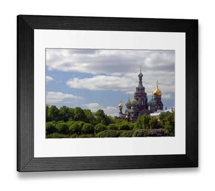 Framed Print : Europe, Russia, St. Petersburg. Church of the Spilled Blood and trees Framed Print : Europe, Russia, St. Petersburg. Church of the Spilled Blood and trees
