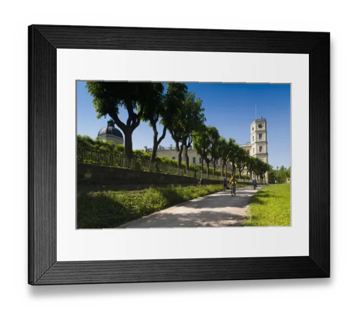 Framed Print : Russia, Leningradskaya Oblast, Gatchina, Gatchina Palace, exterior from park Framed Print : Russia, Leningradskaya Oblast, Gatchina, Gatchina Palace, exterior from park