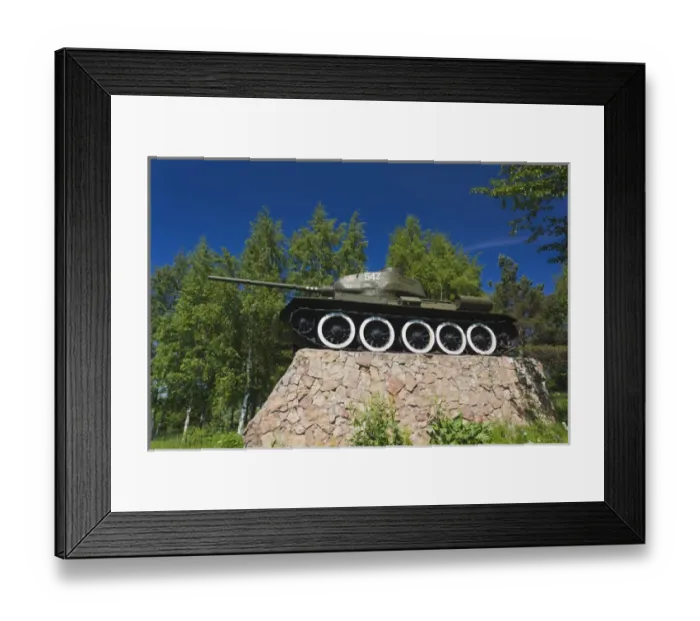 Framed Print : Russia, Novgorod Oblast, Staraya Russa, World War Two town liberation tank monument Framed Print : Russia, Novgorod Oblast, Staraya Russa, World War Two town liberation tank monument
