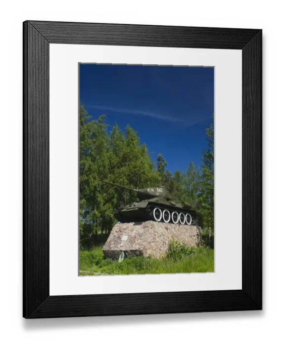 Framed Print : Russia, Novgorod Oblast, Staraya Russa, World War Two town liberation tank monument Framed Print : Russia, Novgorod Oblast, Staraya Russa, World War Two town liberation tank monument