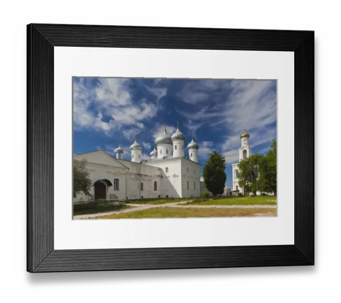 Framed Print : Russia, Novgorod Oblast, Veliky Novgorod, Yuryev Monastery