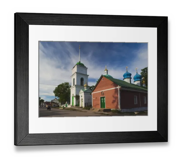 Framed Print : Russia, Pskovskaya Oblast, Pechory, Pechory Monastery, church on Sbornaya Street Framed Print : Russia, Pskovskaya Oblast, Pechory, Pechory Monastery, church on Sbornaya Street