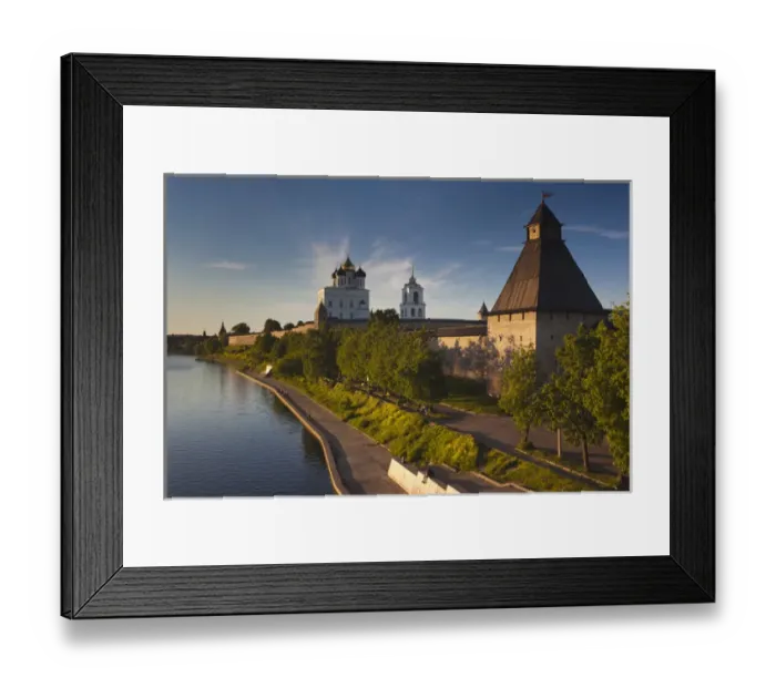 Framed Print : Russia, Pskovskaya Oblast, Pskov, elevated view of Pskov Kremlin from the Velikaya River Framed Print : Russia, Pskovskaya Oblast, Pskov, elevated view of Pskov Kremlin from the Velikaya River