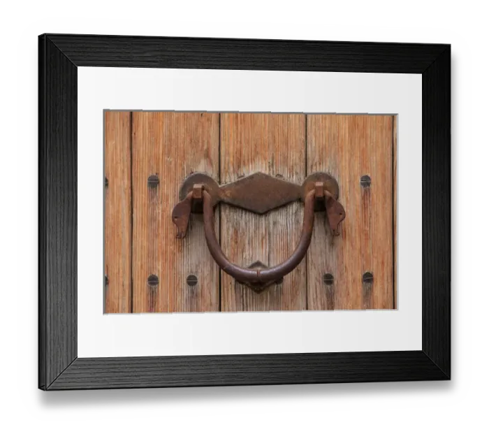 Framed Print : Europe, Spain, Balearic Islands, Mallorca, door knockers
