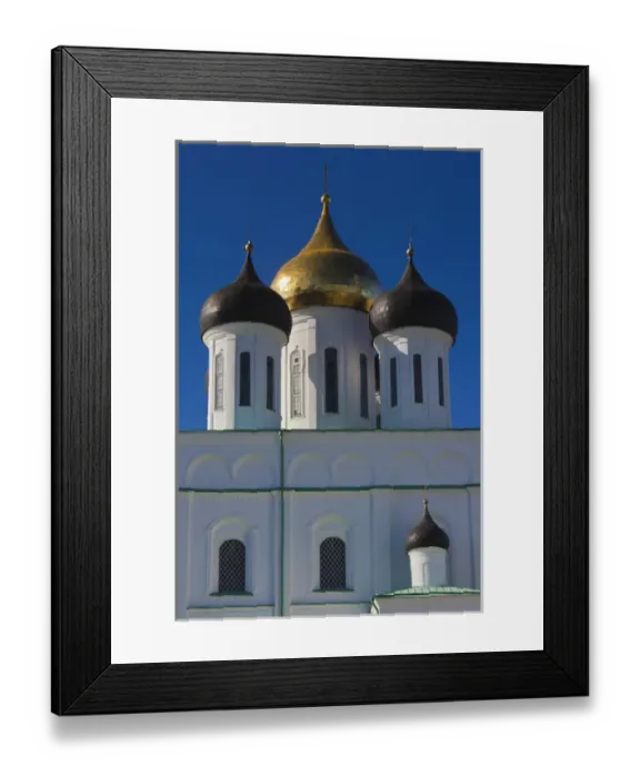 Framed Print : Russia, Pskovskaya Oblast, Pskov, Pskov Kremlin and Trinity Cathedral