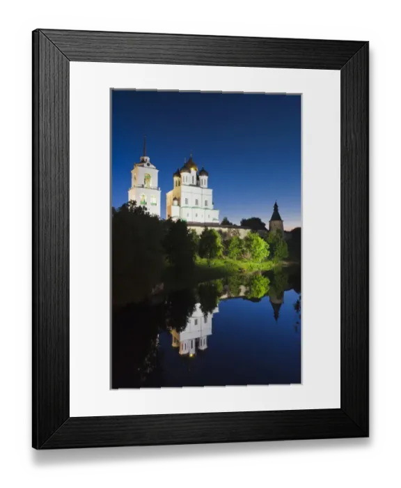Framed Print : Russia, Pskovskaya Oblast, Pskov, Pskov Kremlin and Trinity Cathedral reflected in Pskova River Framed Print : Russia, Pskovskaya Oblast, Pskov, Pskov Kremlin and Trinity Cathedral reflected in Pskova River