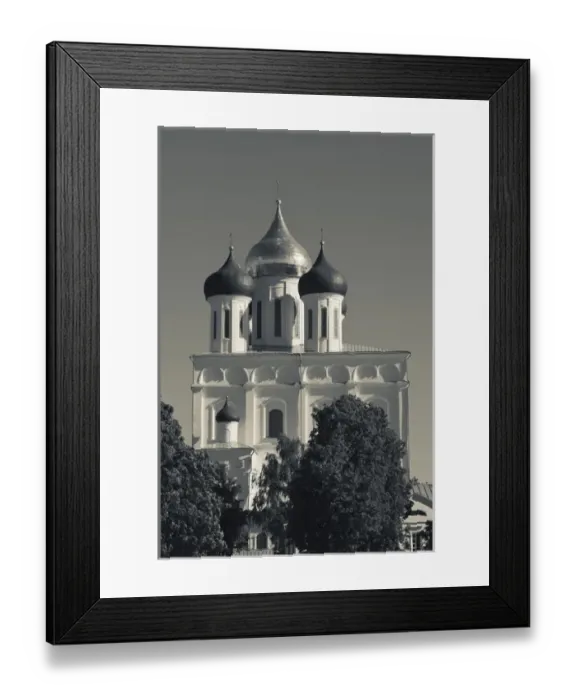 Framed Print : Russia, Pskovskaya Oblast, Pskov, Pskov Kremlin and Trinity Cathedral