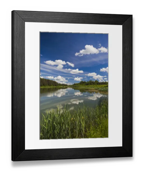 Framed Print : Russia, Pskovskaya Oblast, Pushkinskie Gory, lake at Mikhailovskoye, the Alexander Pushkin Preserve