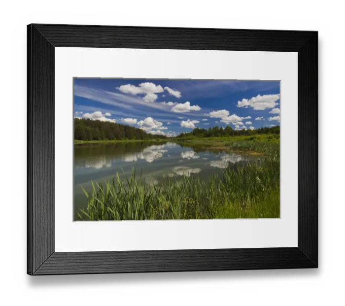 Framed Print : Russia, Pskovskaya Oblast, Pushkinskie Gory, lake at Mikhailovskoye, the Alexander Pushkin Preserve