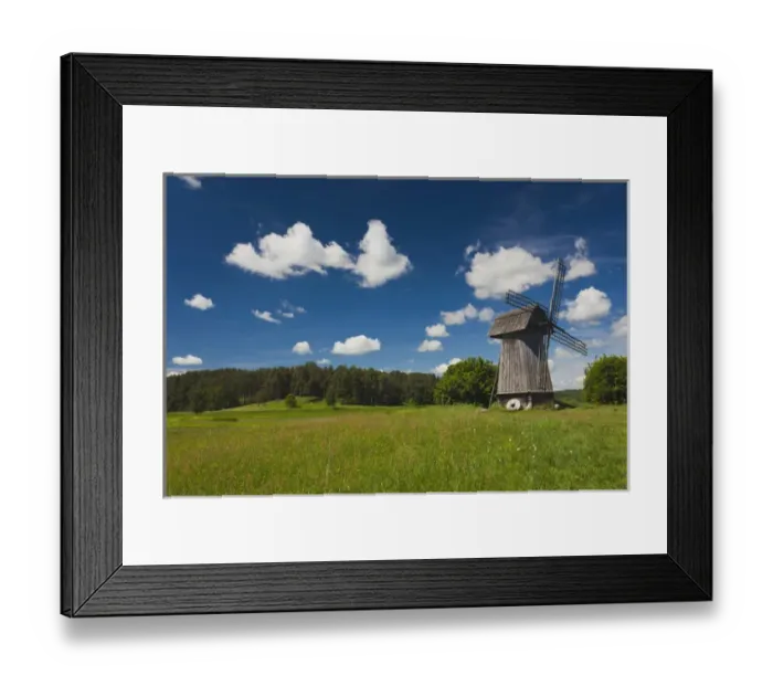 Framed Print : Russia, Pskovskaya Oblast, Pushkinskie Gory, windmill at Mikhailovskoye, the Alexander