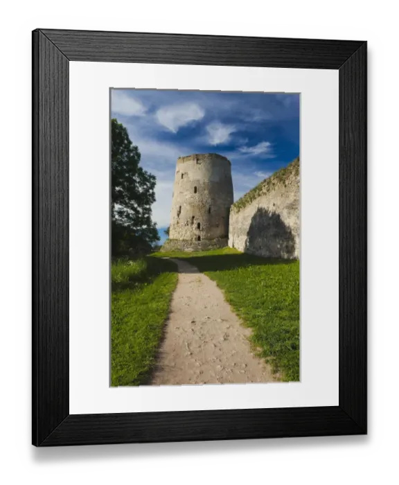 Framed Print : Russia, Pskovskaya Oblast, Stary Izborsk, ruins of the oldest stone fortress in Russia