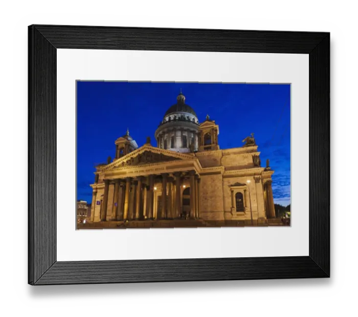 Framed Print : Russia, Saint Petersburg, Center, Saint Isaac Cathedral, evening