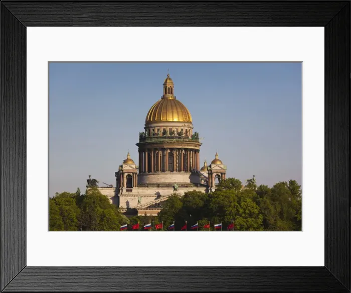 Framed Print : Russia, Saint Petersburg, Center, Saint Isaac Cathedral, from the Neva River