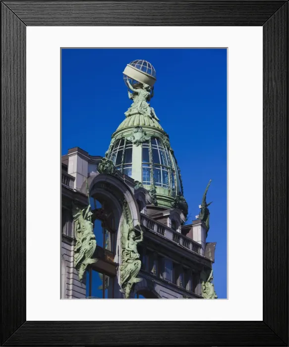 Framed Print : Russia, Saint Petersburg, Center, Singer Building detail Framed Print : Russia, Saint Petersburg, Center, Singer Building detail