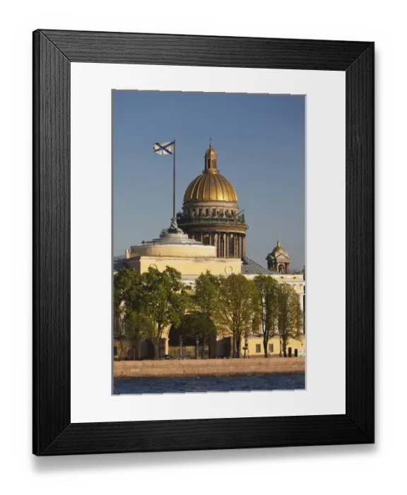 Framed Print : Russia, Saint Petersburg, Center, Saint Isaac Cathedral, from the Neva River Framed Print : Russia, Saint Petersburg, Center, Saint Isaac Cathedral, from the Neva River