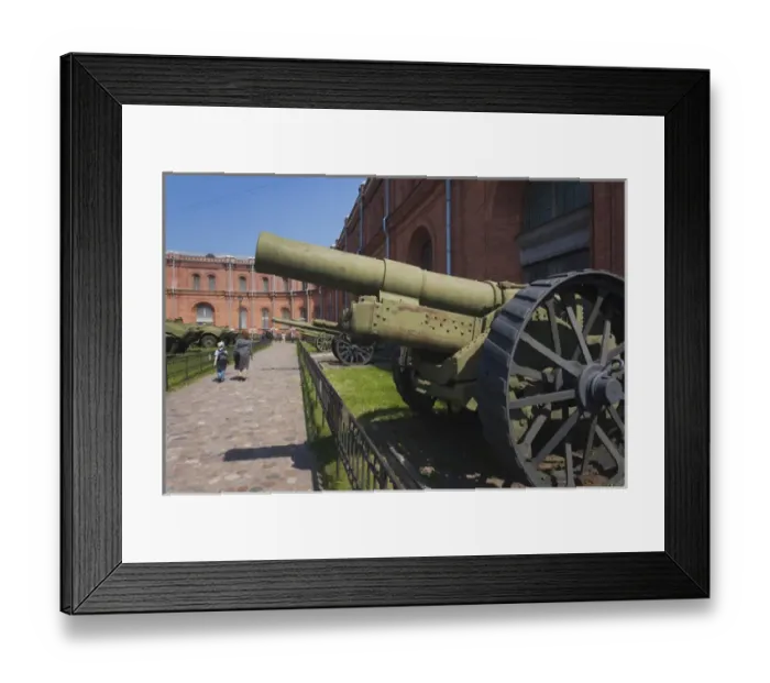 Framed Print : Russia, Saint Petersburg, Kronverksky Island, Artillery Museum, exterior, cannon Framed Print : Russia, Saint Petersburg, Kronverksky Island, Artillery Museum, exterior, cannon