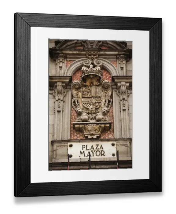 Framed Print : Spain, Madrid, Centro Area, Plaza Mayor, building detail Framed Print : Spain, Madrid, Centro Area, Plaza Mayor, building detail